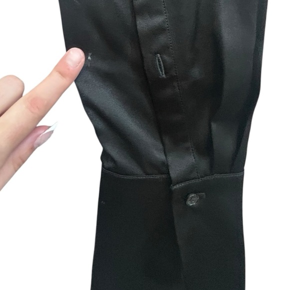 Revolve NICHOLAS Black Long Sleeve Jumpsuit 100% Silk Size 2 - Picture 4 of 7